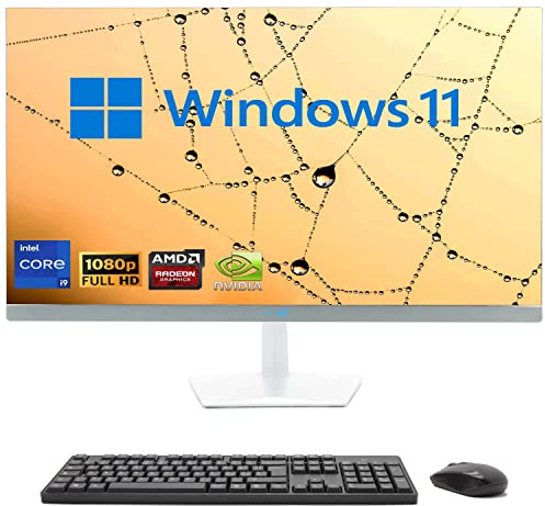 SIMPLETEK - PC All in One Display 27 Windows 11 | Core i9 12°Gen | 8GB RAM DDR4 SSD 120GB | Lavoro, Intrattenimento
