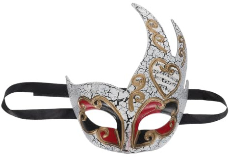 SAFIGLE kleidung Modelliermaske Cosplay-Hälfte halbes Gesicht Phantom Venezianische Karnevalsmasken Maskenball Masken männliche Maskerademasken Venedig Flammenform Herrenmasken bilden Mann