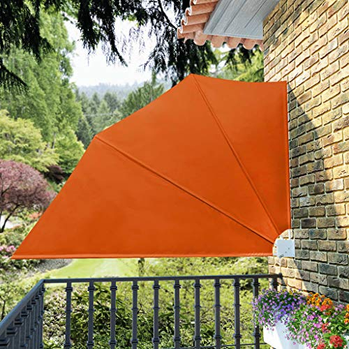 RAUGAJ Faltbare Balkon-Seitenmarkise Terracotta 160x240cm - Home & Garden