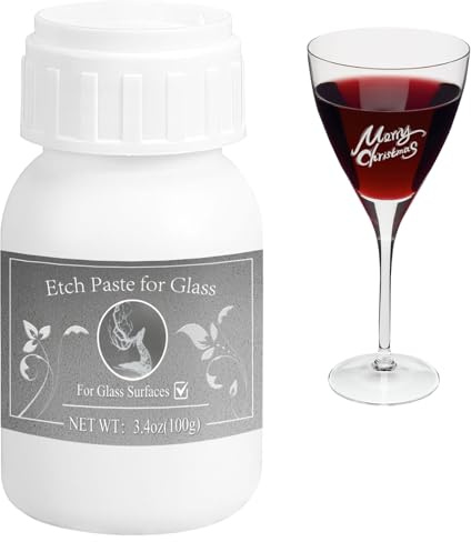 Innovayou Crème Dépolissante de Verre 100g Pâte à Graver Design pour Miroir, Céramique, Porcelaine
