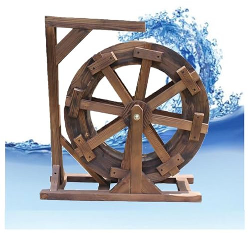 Fontaine À Roue À Eau, Roue À Eau Autoportante En Bois, Décorations De Bureau, Circulation De Piscine, Accessoires De Jardin Miniatures À Roue À Eau, For Jardin, Arrière-cour, Étang, Cour(50cm/19.7inc