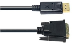 WatioWave Cable adaptador Display Port macho a DVI macho, ideal para conectar dispositivos de video a monitores digitales.