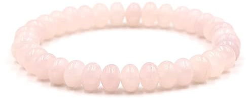 Tolldek 8mm Achat Armband, Damen & Herren Armbänder, Echten Natursteinen Perlen Armbänder - Geschenk für Männer, 19CM, Rosa