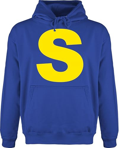 Shirtracer - Hoodie Herren Pullover Männer - Karneval & Fasching - Kostüm Buchstabe S Streifenhörnchen Chipmunk Simon I Fastnacht Gruppenkostüm Chipmunk