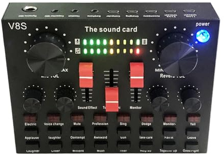 Table de mixage audio dédiée au streaming en direct Compacte, pratique et | Module changeur de voix intégré Pour Performance Live, Streaming, Podcast, Enregistrement, Scène, Studio,