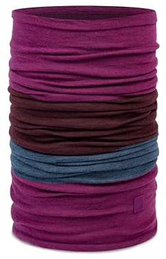 Buff Merino Move halsvärmare för män och kvinnor, vuxen, sömlös, elegans, varm, miljövänlig, bekväm, mode, modern, urban, temperaturreglerande, en storlek, lila