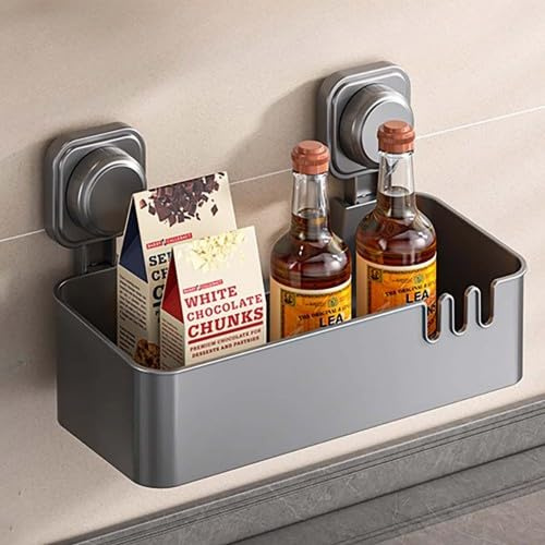 Luxvara Organizador de Ducha, Estante de Ducha de Almacenamiento de baño, sin taladrar, Organizador de Almacenamiento extraíble e Impermeable, Cesta de Ducha, Estante de Ducha con Ventosa para champú
