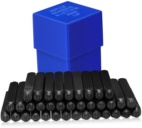 HOMOCONO Teiliges Metall Schlagstempel Zahlen Und Buchstaben Stanzwerkzeug Aus Karbonstahl Für Markieren Prägung Gravur Vielseitig Für Handwerk Und Maschinenbau