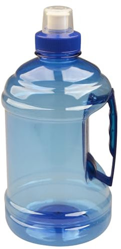 HoveeLuty Botellas de agua de 1 litro, botella transparente con asa, jarra de plástico portátil reutilizable a prueba de derrames para fitness, deportes al aire libre, camping, gimnasio, botella de