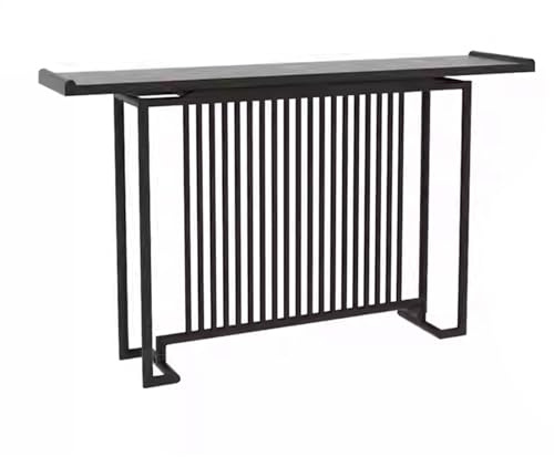 Bestiry Mesa de Consola, Consola para Entrada, sofá Rectangular de Madera, Estructura Robusta y fiable, Ideal para Pasillo y Sala de Estar, fácil de Montar (Color Nogal B, 100 cm/39,4 Pulgadas)