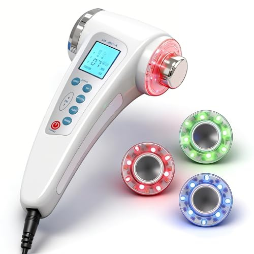 JMFBeauty Kosmetischer Ultraschallgerät 1 MHz + 3 MHz Straffung Festigung Faltenreduzierung Hautverjüngung Tiefenpflege 2 Schallköpfe für Gesicht & Körper