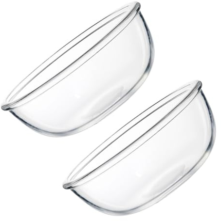 Alipis 2 Piezas Cuencos de Vidrio Transparentes para Ensalada de Tazones Multiusos para Cocina y Servicio de Comidas Uso Hogar y Restaurantes