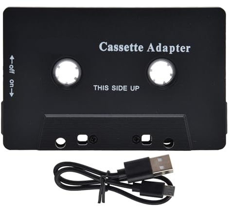 Wireless Bluetooth Car Cassette Player Adapter Converter USB Cable Black Stereo