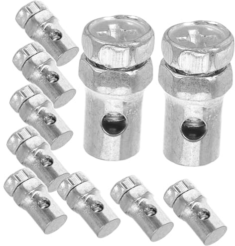 DECORNIJIA 10pcs Mini Bike Throttle Brake Cable Ends Stops Locks Clamps Repair Kit for Go Kart Motorcycle Lawn Mower Sand Rail Atv Cable Assembly