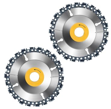 GErnie 4-tums 100 mm vinkelslip kedjesågsskiva skärblad kedjehjul träbearbetning cirkelsågblad elektrisk kedjesåg trä spårfräsning(22serrations-2pcs)