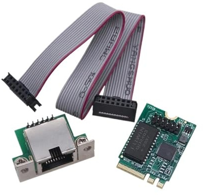Tarjeta LAN Ethernet de 2,5 GB, Adaptador de Red de Puerto COM M2 A/E a RJ45, Llave M.2 A + E, Chip RTL8125BG, Tarjeta de Red Gigabit de 2,5G/1G/100Mbps