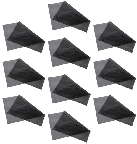 Kichvoe 25 Blatt Graphit Kohlepapier Schwarz Pauspapier zum Abpausen und Übertragen für Kunst und Büro Projekte Schnittfestes Transferpapier