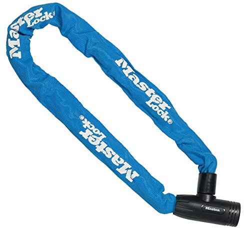 MASTER LOCK Fahrradschloss Stahlkettenglied [mit Schlüssel] [90 cm Kette] [Blau] 8391EURDPROCOLB - Ideal für Fahrräder