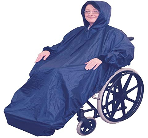 Aidapt VA127ST Regenmantel für Rollstuhlfahrer mit Ärmeln, Fleece gefüttert