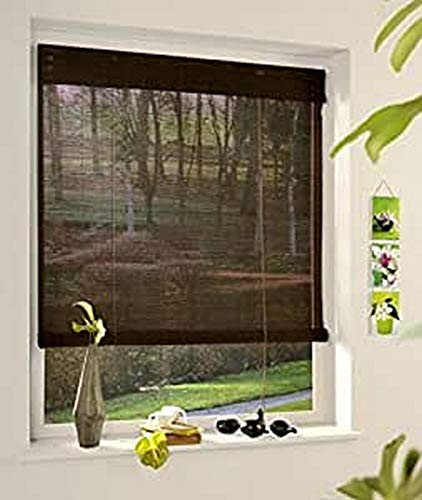 MADECOSTORE Roll'up bambú Finos Troncos para Interior – Chocolate – 100 x 180 cm