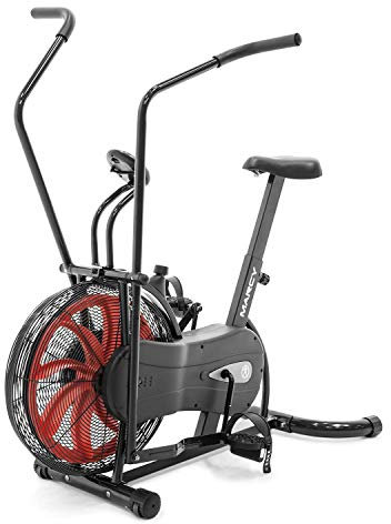 Marcy Cross-Trainer NS1000 Cross Trainer and Exercise Bike with Air Resistance System, Grey/Red, One Size