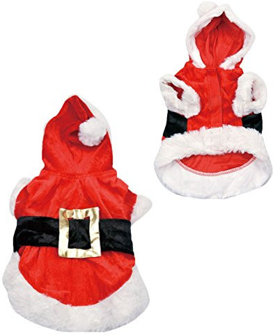 Petitebelle Pet Supply Christmas Costume Dress Santa Claus in Men Dog Dress (Small)