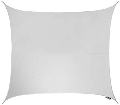 Kookaburra 5.4m Square Water Resistant Garden Patio Sun Shade Sail Canopy 96.5% UV Block with Free Rope (Polar White)