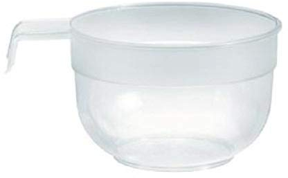 Juego de 50 tazas de plástico transparente para café, capuchino y chocolate, con asa, 50 unidades