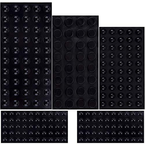 AUSTOR - 232 cuscinetti adesivi per paraurti in gomma, autoadesivi per mobili, 4 forme per porte, armadi, cassetti (nero)