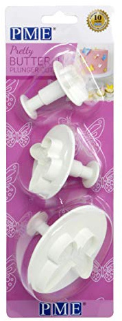 PME Butterfly Plunger Cutters-Pack of 3 Sizes, White