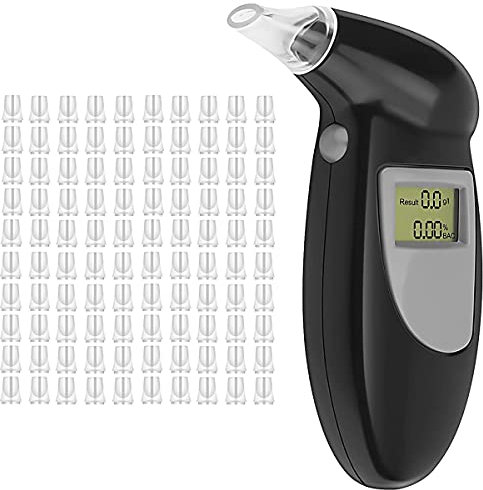 TCCOC Alcootest Portable avec 100 Becs Testeur d'alcool Professionnel Ethylotest Mesure Rapide et Précise Capteur Semi-Conducteur