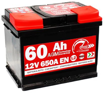 Batteria Auto Speed L2 60Ah AGM 650A 12v START&STOP