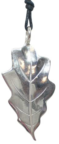 Eiche - Silber Anhänger 925 Mit Blatt - Anhänger Mit Halsnah - Force