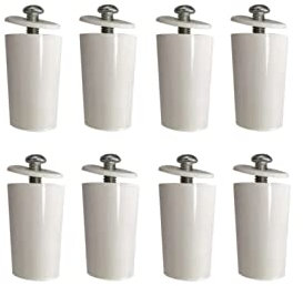 JGR SELECT Fermi per Tapparelle bianchi 40 mm - Tappi per tende bianchi - Include viti e rondelle (8 pezzi)