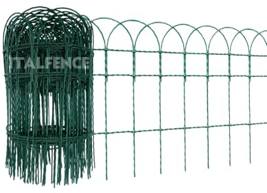Italfence - Rete metallica ornamentale per aiuole verde (Tutte le altezze) [H 90cm, 10m]