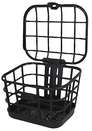 F Fityle 31 Cm X 29 Cm X 24 Cm Cestini per Bicicletta, Cestino Bici in Rete Di Grande Capacità, Cestino per Portapacchi per Biciclette Con Coperchio Borsa per Libri, Borse, E Bottiglie Acqua