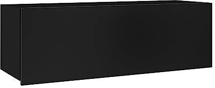Stauraumschrank mit Klappe in schwarz Hochglanz, B/H/T ca. 105/35/32 cm