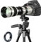 Obiettivo F per Nikon - Teleobiettivo 420-800mm f/8.3 Zoom Obiettivo Manuale per Nikon D3500 D850 D7500 D5600 D3400 D500 D7200 D5500 D750 D810 D3300 D5300 D610 D7100 D5200 D600 DSLR Fotocamere