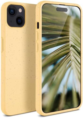 ONEFLOW Sama Sama Case kompatibel mit Apple iPhone 15 – Nachhaltige Handyhülle aus Pflanzenfasern, Hülle biologisch abbaubar ohne Plastik, vegan und umweltfreundlich – Gelb, SAM-173-GELB