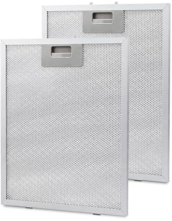 W10169961A Fettfilter für Dunstabzugshaube, 26,7 x 30,5 cm, 5-lagiges Aluminiumgeflecht, passend für Whirlpool, Ikea, Küchenhelfer, Jenn Air, kompatibel mit W10870878, W10875058, W10833076 (2 Stück)