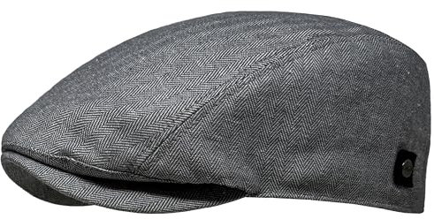 WEROR Herren Schirmmütze Schiebermütze Flatcap Cap Kappe Mütze WEROR-431.1 (XL, 60-61, Grau)