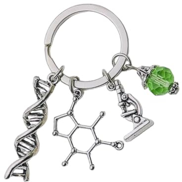 GMBYLBY Porte-clés molécule de biologie et chimie - Accessoire portable et élégant - Microscope - Bijoux, a