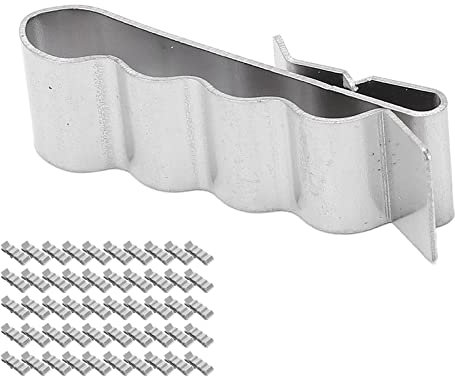 50 Stück Kabelmanagement-Clips, Solarpanel-Clips, Drahtkabelklemme, 304 Edelstahl-Drahtklemme für Photovoltaik-Solarpanel, Geeignet für 4 Drähte