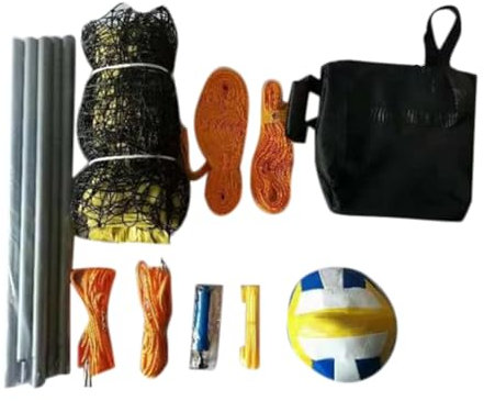 Outdoor Volleyball Set - Volleyballnetz Ersatzteile, Outdoor Volleyballnetz Set | Professionelles Volleyballnetz Set mit verstellbaren Höhen Stangen, Volleyballnetz Set für Hinterhof, , Garten
