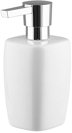 Juego de dispensador de jabón de baño de cerámica para champú y loción, botella de encimera para agua jabonosa, decoración del hogar (blanco)