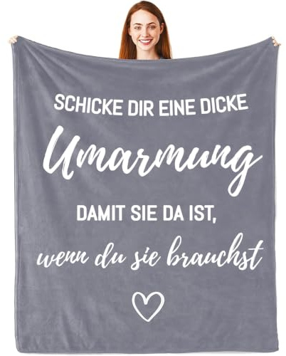 HYDDHQ Geschenke für Frauen und Männer, Umarmung Decke Geschenk Freundin Geburtstag, Weihnachten Geburtstagsgeschenke für Frauen Männer Beste Freundin Kollegen Schwester, Gute Besserung Geschenke