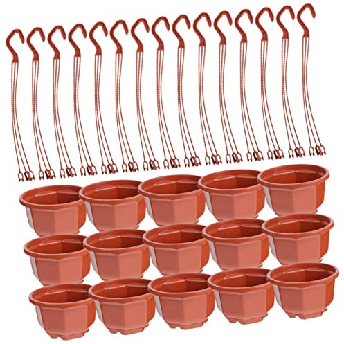 Milisten 15juegos Maceta De Clorofito Maceta Colgante para Jardín Colgante De Plástico con Ganchos para Plantas De Interior y Balcón