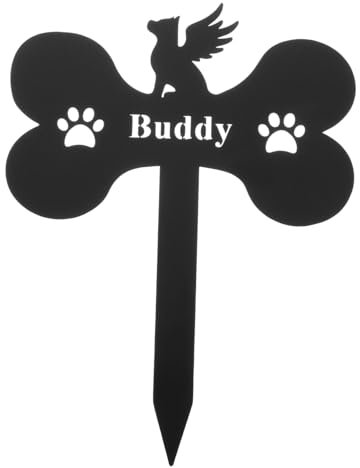 SUPVOX Piquet Commémoratif Os pour Chien Marqueur Funéraire Métal Décoration De Jardin Mémorial pour Animaux De Compagnie Fournitures Funéraires