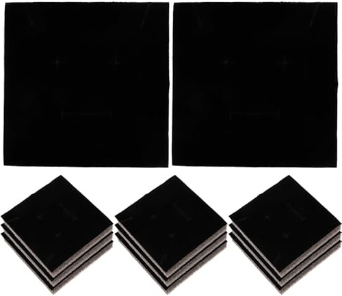 INOOMP 20 Insertos Organizadores De Espuma Para Joyero 2.67X2.67X0.59In Almohadillas Protectores Para Caja De Joyas Anillos Aretes Almacenamiento Seguro