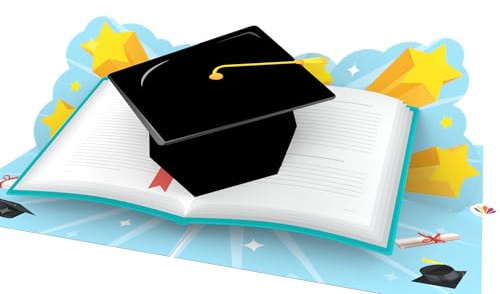 LIMAH® Pop-Up Karte Prüfung - 3D Karte zur Bestandenen Prüfung, Glückwunschkarte zum Abschluss - Geschenkidee zum Abitur, Studium, Abschlussarbeit - als Gutschein oder Geldgeschenk